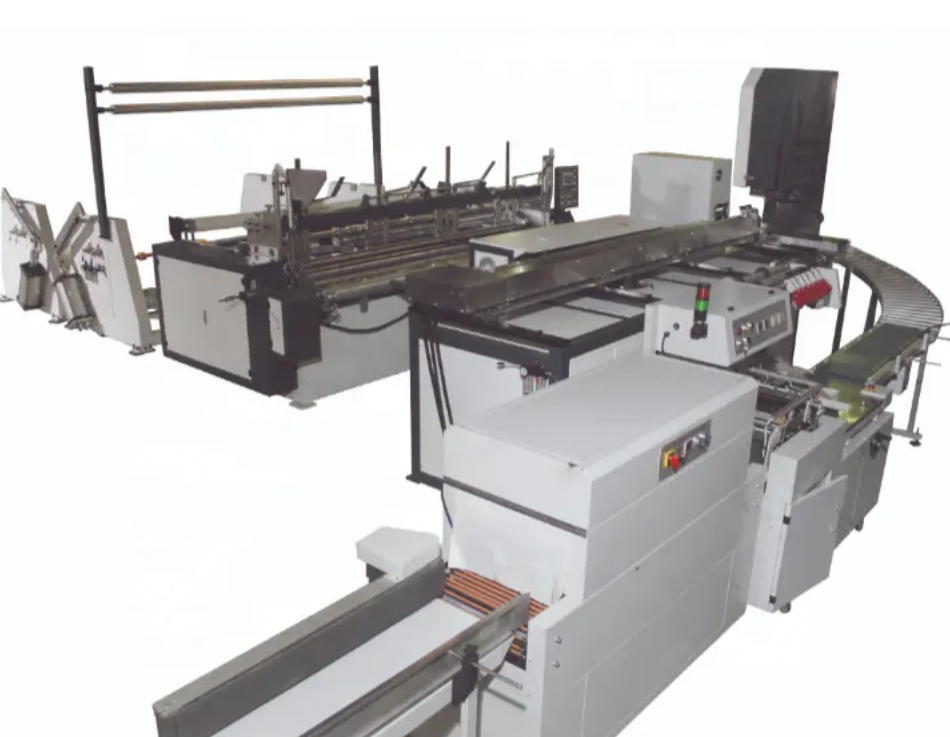 Máquina de conversión de tejido Convertir el inodoro Jumbo Roll Making Línea de producción automática para la toalla de roll